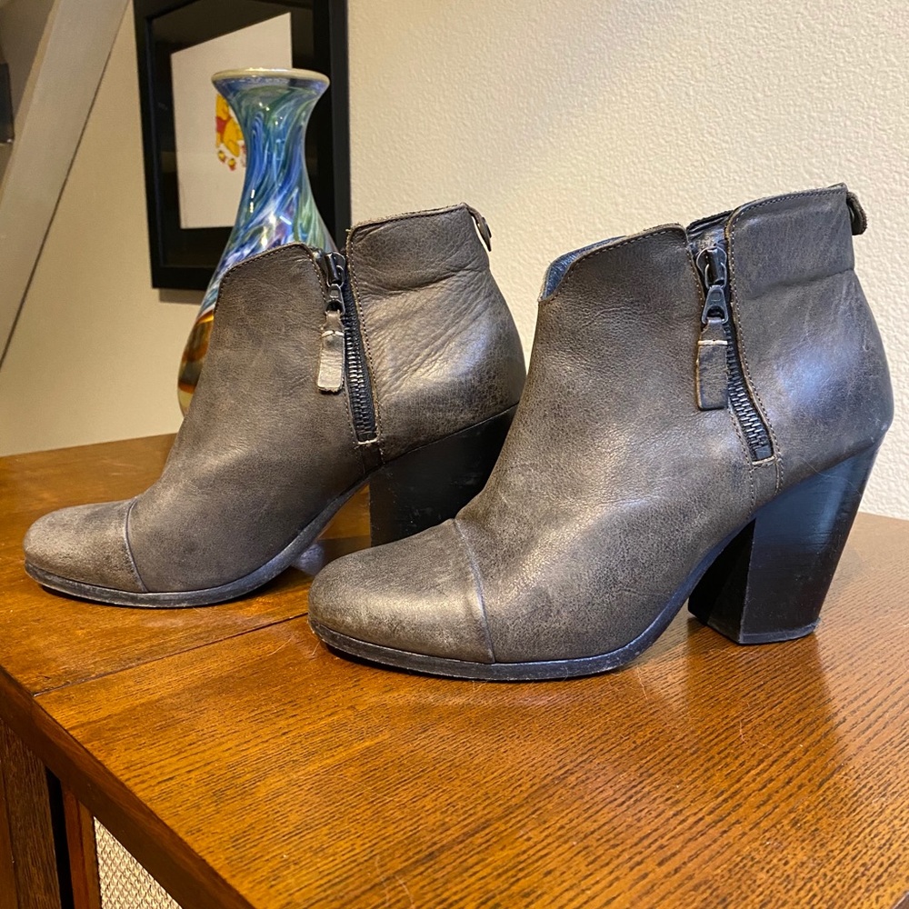 Rag & Bone “Margot” Bootie in Distressed Grey